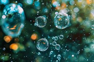 AI generated Air bubbles water. Generate Ai photo