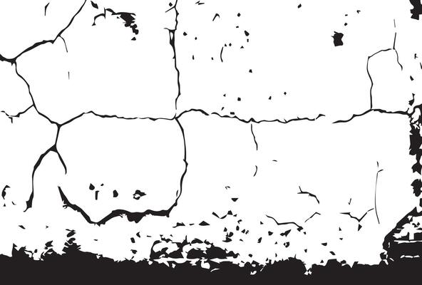 Smoked concrete wall with cracks grunge background texture