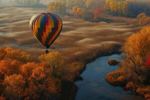 ai generado aire globo volar. generar ai foto