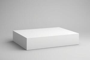 AI generated Clean and minimalistic box mock up on a plain white card. Generative AI photo