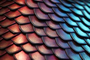 AI generated The fine texture of a lizard's scales. Generative AI photo