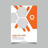 Modern corporate flyer A4 vector template layout, perfect for creative professional business. Pro Vector