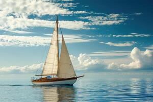 AI generated Adult sailing boat. Generate Ai photo
