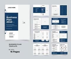 Business Plan Layout A4 size 16 pages design vector