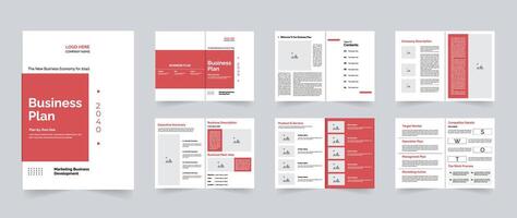 Modern Business plan template design or Business plan layout design vector