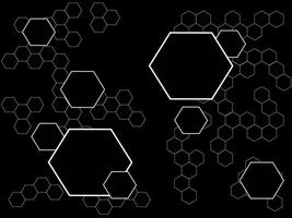 Abstract hexagon background molecular structure and geometric vector