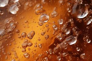 AI generated A close-up of a cold beverage with condensation. Generative AI photo