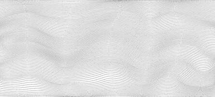 Abstract background of bending wavy lines. Deformed horizontal gray stripes. Vector texture of simple lines for design