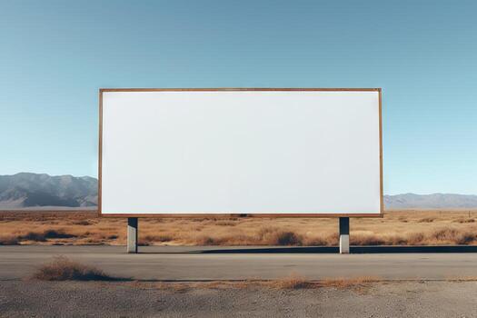 AI generated A blank billboard ready for mock up branding. Generative AI photo