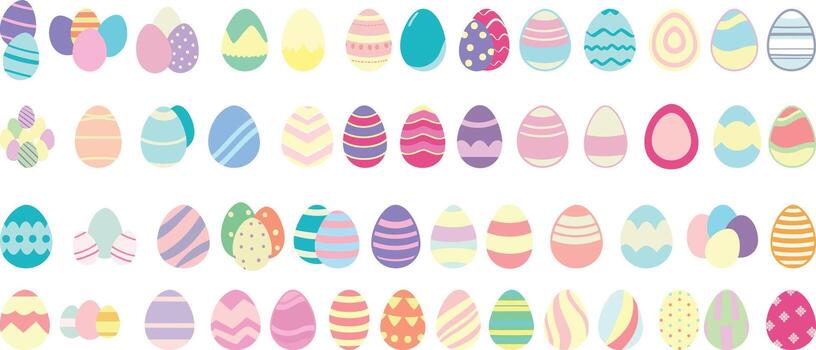 Editable Easter Eggs vector