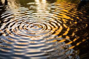 AI generated An abstract reflection of ripples and patterns on the surface of a pond. Generative AI photo