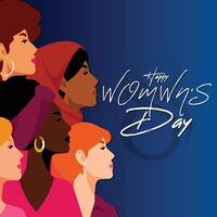 Happy Women's Day 8th March. vector