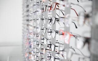 eye glasses on the shelf photo