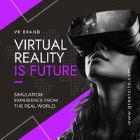 Black Purple Modern Virtual Reality Instagram Post template