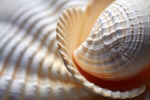 AI generated The fine texture of a seashell. Generative AI photo