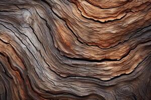 AI generated A close up of a distorted tree bark, emphasizing its natural textures. Generative AI photo