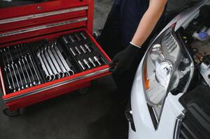 A set of tools for repair in car service photo