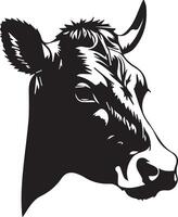 cow head silhouette vector