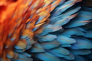 AI generated Close-up of a bird's wings, a work of art in nature. Generative AI photo