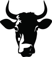 cow head silhouette vector