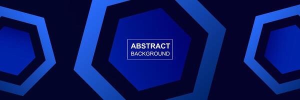 Dark blue abstract background corporate presentation polygon line style banner template vector design