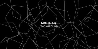 Modern abstract polygonal line seamless brutalism black background design vector