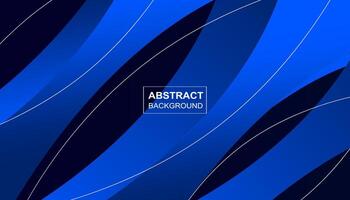 Abstract dark blue background 3D shape lines concept illustration design vector