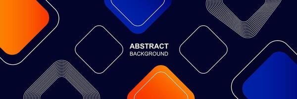 Abstract geometric shape rectangle lines with dark blue illustration template background design vector