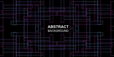 Abstract neon lines minimalist shape geometric black background design vector