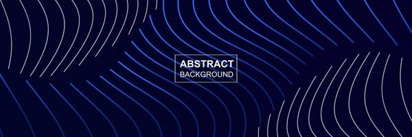 Abstract dynamic lines art concept dark blue background template banner illustration design vector