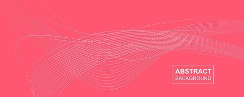 Abstract line background beauty pink. Geometry curve wave pattern design vector