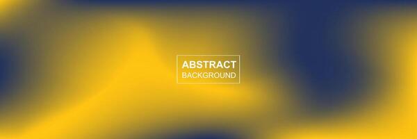 Dark blue yellow gradient abstract background banner template. Wave, fluid. Bright wavy. Grain, noise vector