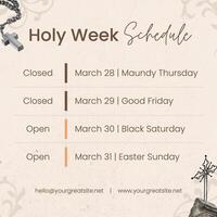 Good friday holy week schedule Instagram Post template