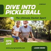 Dive Into Pickleball Instagram Post template