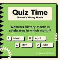 Quiz Time Women's History Month template