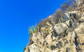 Beautiful rocks cliffs boulders mountain in Puerto Escondido Mexico. photo