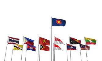 Asean aec flag country asian vietnam singapore lao indonesia cambodia malaysia business economy travel southeast economic asean aec icon object global connection world member technology building burma photo