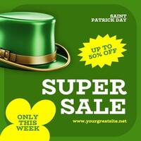 Patrick Day Super Sale Instagram Post template