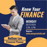 Know Your Finance Webinar Instagram Post template