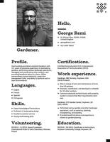 Professional Gardener Resume Template