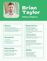 Green Minimalist Resume for Tech Company template