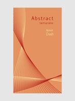 Abstract background in trendy color 2024 Apricot Crush. Wavy lines. vector