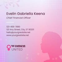 Women's History Month Business Cards template