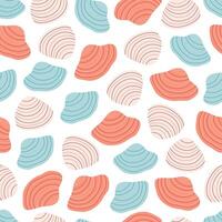 Seamless pattern with sea shells. Summer seamless pattern. vector