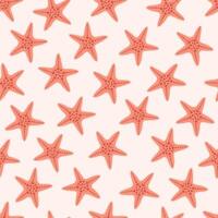 Seamless pattern with starfishes. Summer seamless pattern vector