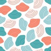 Seamless pattern with sea shells. Summer seamless pattern. vector