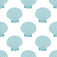 Seamless pattern with sea shells. Summer seamless pattern. vector