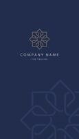 Navy Blue Minimalist Business Card template