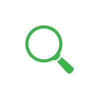 green Search Icon Vector Set isolated on white background