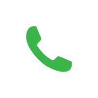 verde teléfono plano icono aislado en blanco antecedentes vector